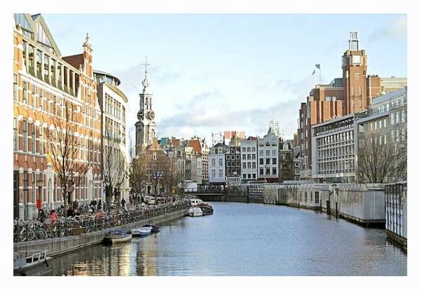 Постер Амстердам 17 с типом исполнения На холсте в раме в багетной раме 221-03