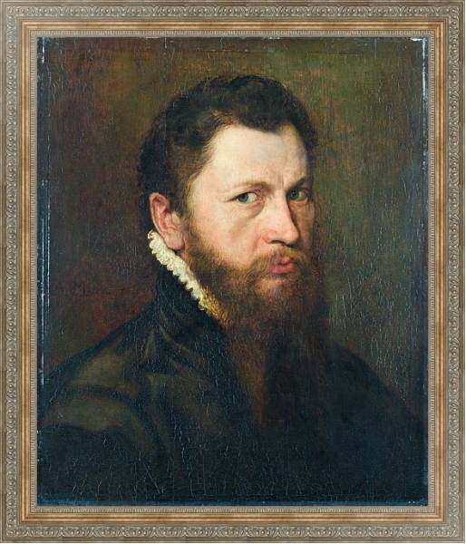 Постер Портрет мужчины 15 с типом исполнения На холсте в раме в багетной раме 484.M48.310
