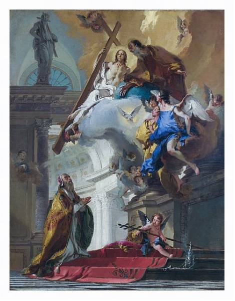 Постер Видение Троицы с типом исполнения На холсте в раме в багетной раме 221-03