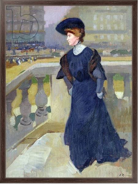 Постер Madame Renoux on the Steps of the Trinity Church, 1904 с типом исполнения На холсте в раме в багетной раме 221-02