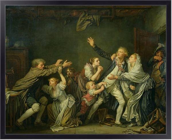 Постер The Father's Curse or The Ungrateful Son, 1777 с типом исполнения На холсте в раме в багетной раме 221-01