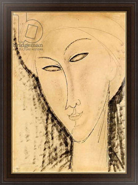 Постер Head of a Woman 1 с типом исполнения На холсте в раме в багетной раме 1.023.151