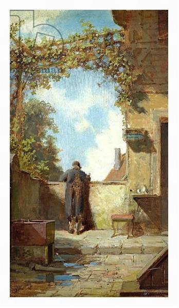 Постер Old Man on the Terrace с типом исполнения На холсте в раме в багетной раме 221-03