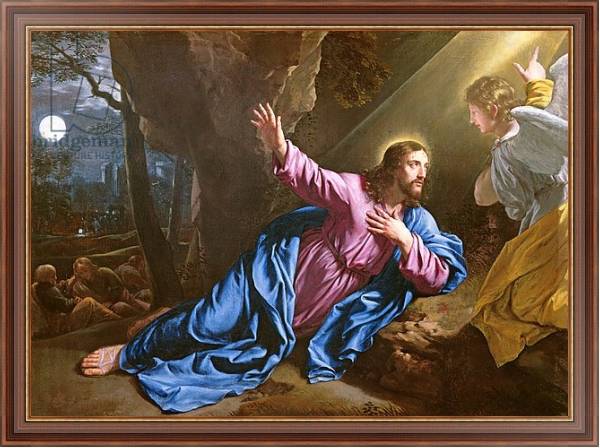 Постер Christ in the Garden of Olives, 1646-50 с типом исполнения На холсте в раме в багетной раме 35-M719P-83
