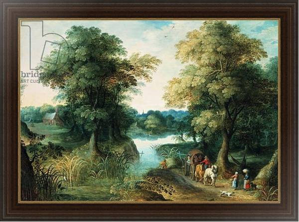 Постер River Landscape с типом исполнения На холсте в раме в багетной раме 1.023.151