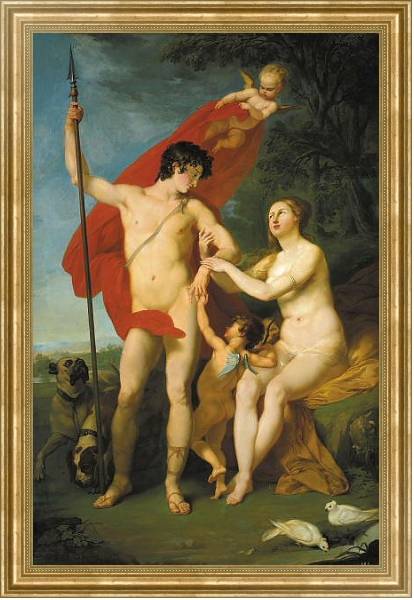 Постер Венера и Адонис. 1782 с типом исполнения На холсте в раме в багетной раме NA033.1.051