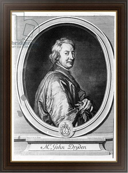 Постер John Dryden engraved by Gerard Edelinck с типом исполнения На холсте в раме в багетной раме 1.023.151
