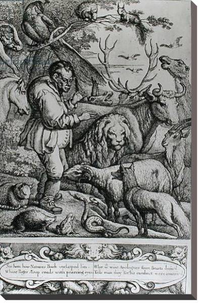 Постер Illustration from the Introduction to Aesop's Fables, 1666 с типом исполнения На холсте без рамы