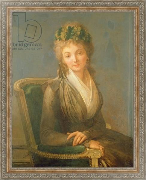 Постер Portrait presumed to be Lucile Desmoulins 1794 с типом исполнения На холсте в раме в багетной раме 484.M48.310