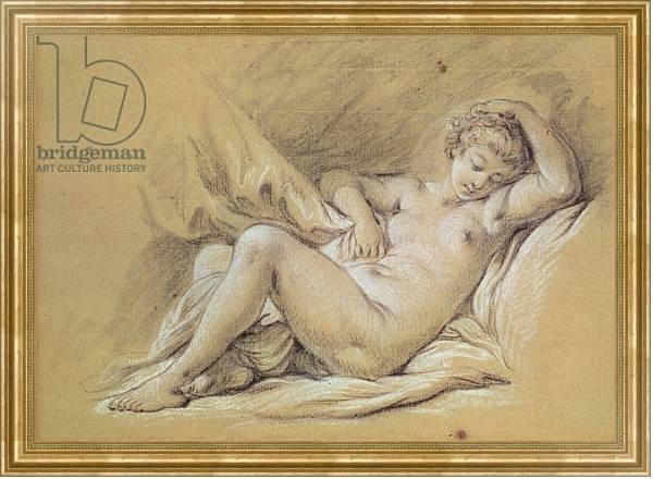 Постер Nude Woman on a Bed с типом исполнения На холсте в раме в багетной раме NA033.1.051