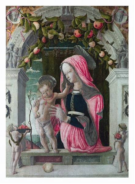 Постер Дева Мария с младенцем 7 с типом исполнения На холсте в раме в багетной раме 221-03