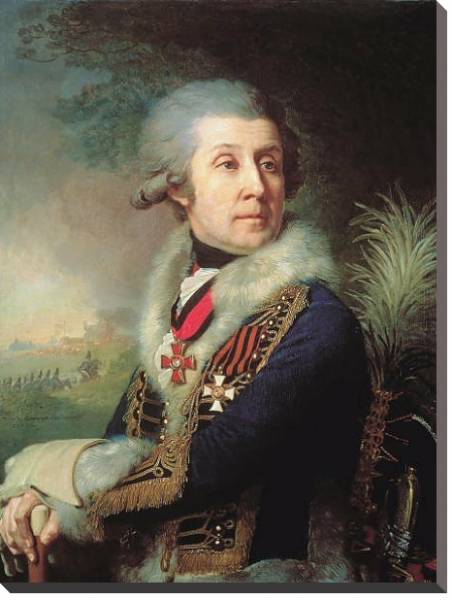 Постер Портрет генерал-майора Федора Артемьевича Боровского. 1799 с типом исполнения На холсте без рамы