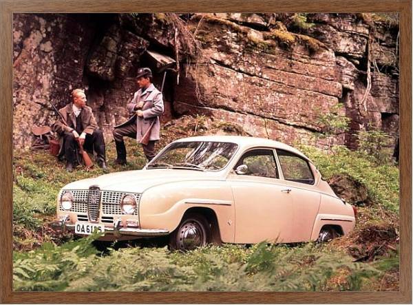 Постер Saab 96 '1965–69 с типом исполнения На холсте в раме в багетной раме 1727.4310
