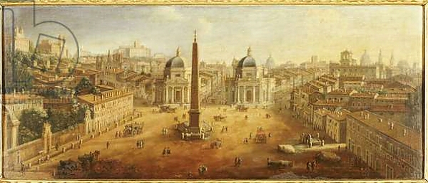 Постер Piazza del Popolo, Rome с типом исполнения На холсте без рамы