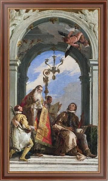 Постер Святые Максимус и Освальд с типом исполнения На холсте в раме в багетной раме 35-M719P-83