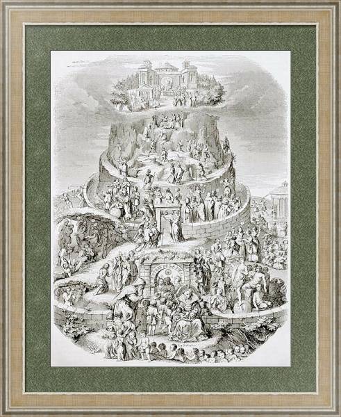 Постер Tablet of Cebes (Socrates disciple. Created by Merian and Valintin after Cebes, published on Magasin с типом исполнения Акварель в раме в багетной раме 485.M40.584