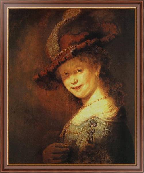 Постер Портрет Саскии ван Эйленбург с типом исполнения На холсте в раме в багетной раме 35-M719P-83