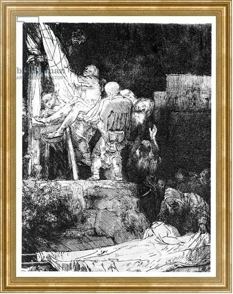 Постер The Descent from the Cross with a Torch, 1654 с типом исполнения На холсте в раме в багетной раме NA033.1.051