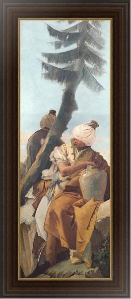 Постер Два восточных человека под деревом с типом исполнения На холсте в раме в багетной раме 1.023.151
