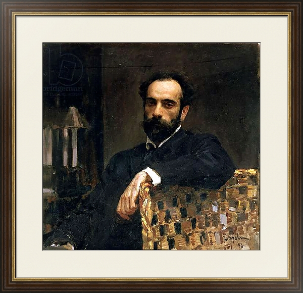 Постер Portrait of the artist Isaak Ilyich Levitan, 1893 1 с типом исполнения Под стеклом в багетной раме 1.023.036