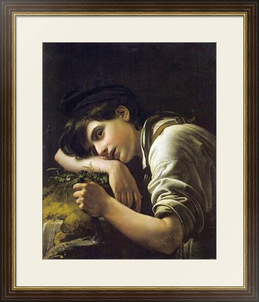 Постер Молодой садовник. 1817 с типом исполнения Под стеклом в багетной раме 1.023.036