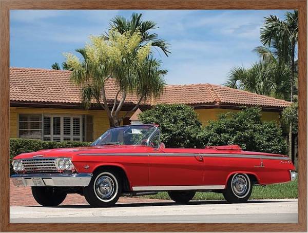 Постер Chevrolet Impala SS Convertible '1962 с типом исполнения На холсте в раме в багетной раме 1727.4310