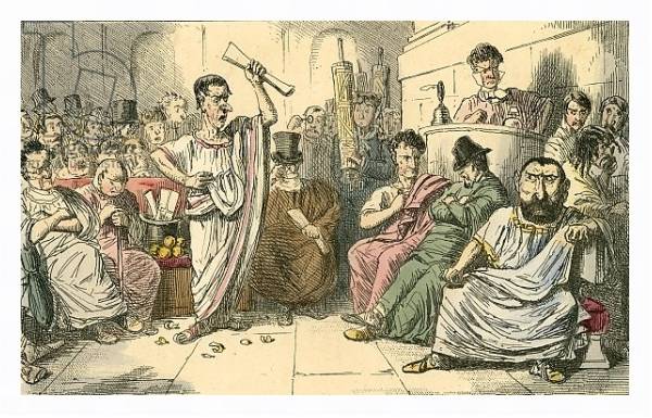 Постер Cicero denouncing Cataline с типом исполнения На холсте в раме в багетной раме 221-03
