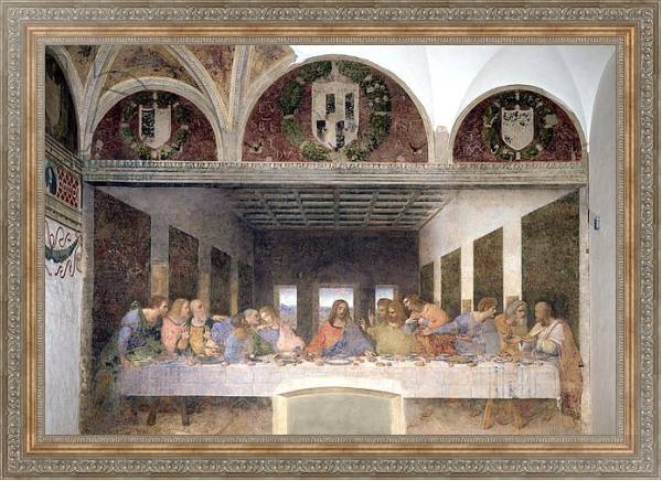 Постер The Last Supper, 1495-97 2 с типом исполнения На холсте в раме в багетной раме 484.M48.310