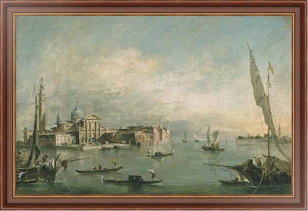 Постер A view of the Bacino di San Marco with San Giorgio Maggiore and the Punta della Giudecca с типом исполнения На холсте в раме в багетной раме 35-M719P-83