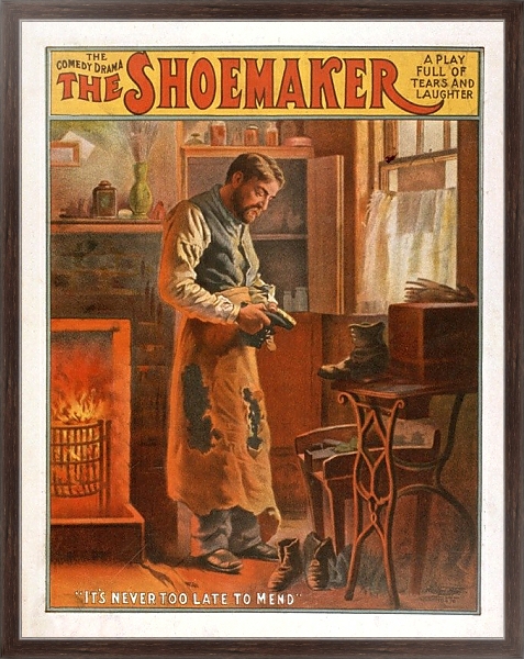 Постер The shoemaker с типом исполнения На холсте в раме в багетной раме 221-02