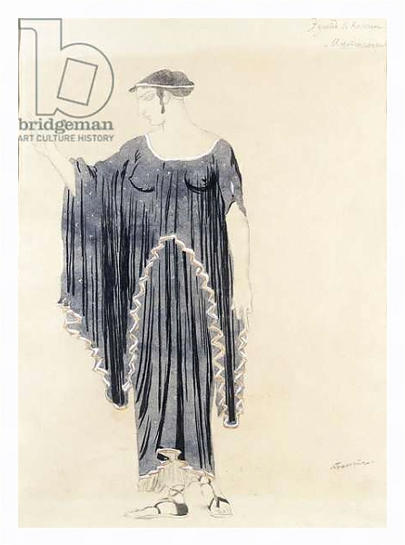 Постер Costume design for Oedipus at Colonnus- Antigone, c. 1899 to 1909 с типом исполнения На холсте в раме в багетной раме 221-03