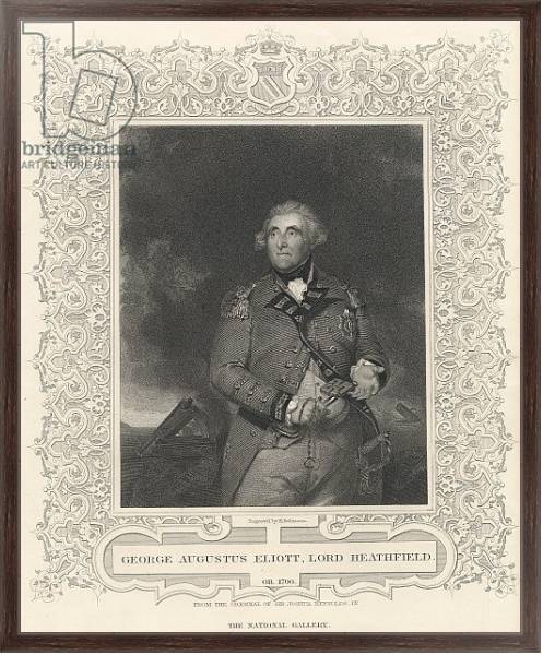 Постер George Augustus Eliott, 1st Baron Heathfield с типом исполнения На холсте в раме в багетной раме 221-02