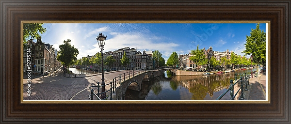 Постер Голландия. Амстердам 3 с типом исполнения На холсте в раме в багетной раме 1.023.151