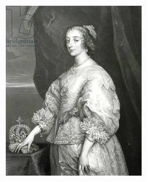 Постер Queen Henrietta Maria, 1851 с типом исполнения На холсте в раме в багетной раме 221-03