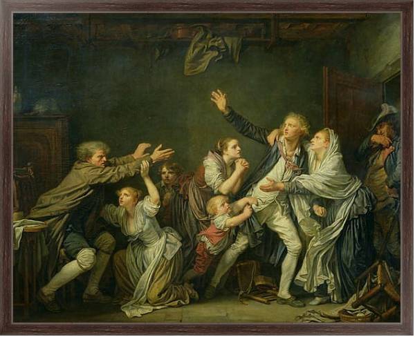 Постер The Father's Curse or The Ungrateful Son, 1777 с типом исполнения На холсте в раме в багетной раме 221-02