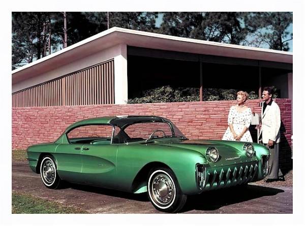 Постер Chevrolet Biscayne Concept Car '1955 с типом исполнения На холсте в раме в багетной раме 221-03