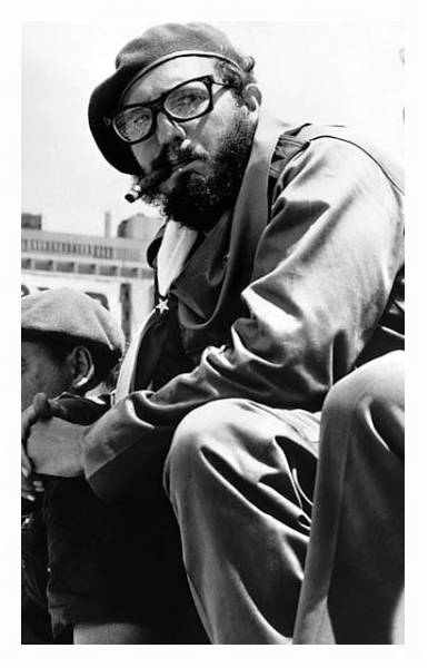 Постер Фидель Кастро с типом исполнения На холсте в раме в багетной раме 221-03