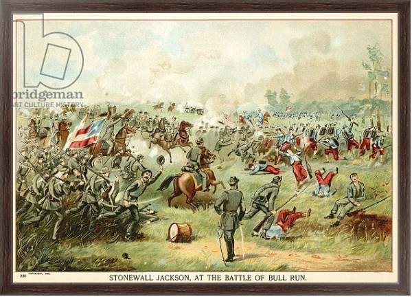 Постер Stonewall Jackson, at the battle of Bull Run с типом исполнения На холсте в раме в багетной раме 221-02