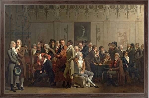Постер Reunion of Artists in the Studio of Isabey, 1798 с типом исполнения На холсте в раме в багетной раме 221-02