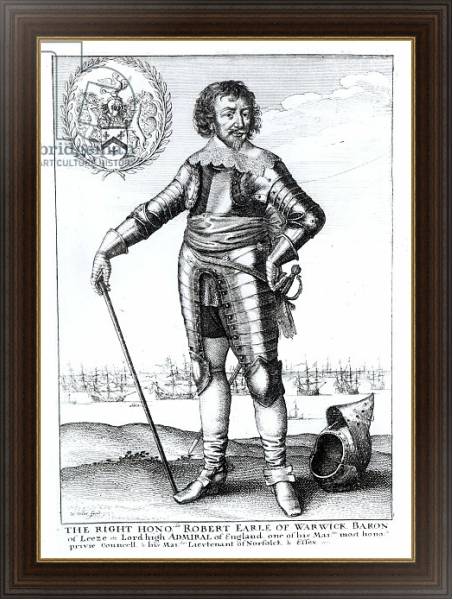 Постер Robert Rich, 2nd Earl of Warwick с типом исполнения На холсте в раме в багетной раме 1.023.151