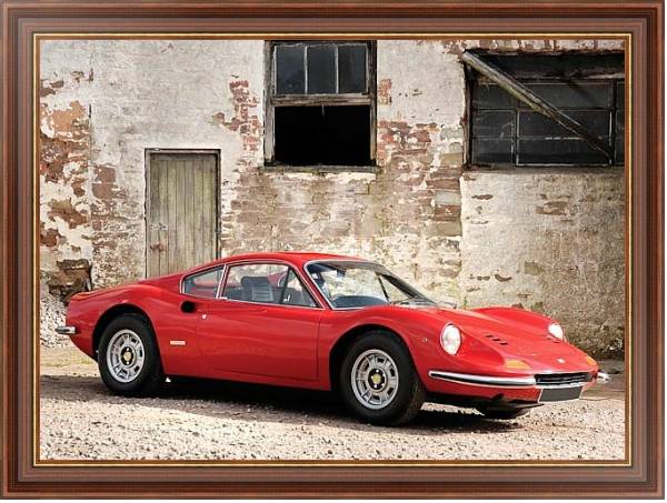 Постер Ferrari Dino 246 GT '1969–74 с типом исполнения На холсте в раме в багетной раме 35-M719P-83