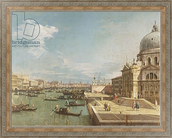 Постер The Entrance to the Grand Canal and the church of Santa Maria della Salute, Venice с типом исполнения На холсте в раме в багетной раме 484.M48.310