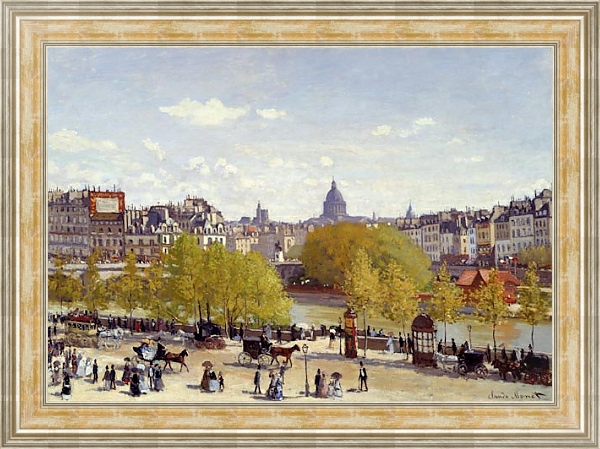 Постер Вид на Лувр с типом исполнения На холсте в раме в багетной раме NA053.0.115