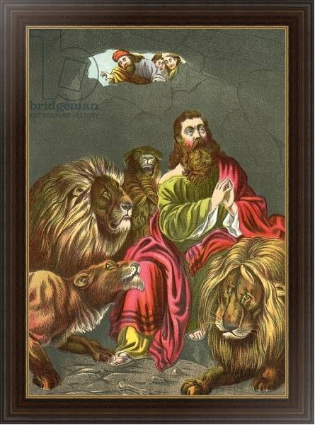 Постер Daniel in the Lions' den с типом исполнения На холсте в раме в багетной раме 1.023.151