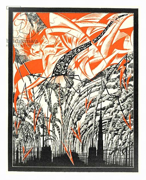 Постер Poster with a personification of Pollution, c.1920 с типом исполнения На холсте в раме в багетной раме 221-03