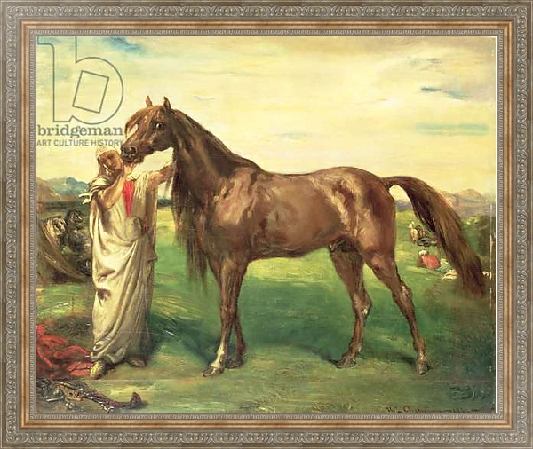 Постер Hadji, an Arabian Stallion, 1853 с типом исполнения На холсте в раме в багетной раме 484.M48.310