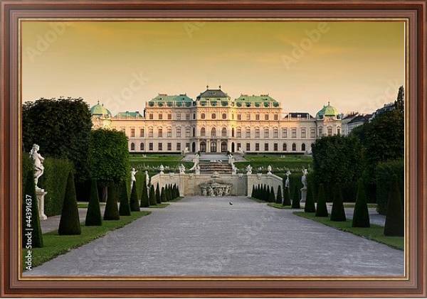 Постер Австрия, Вена, дворец Бельведер с типом исполнения На холсте в раме в багетной раме 35-M719P-83