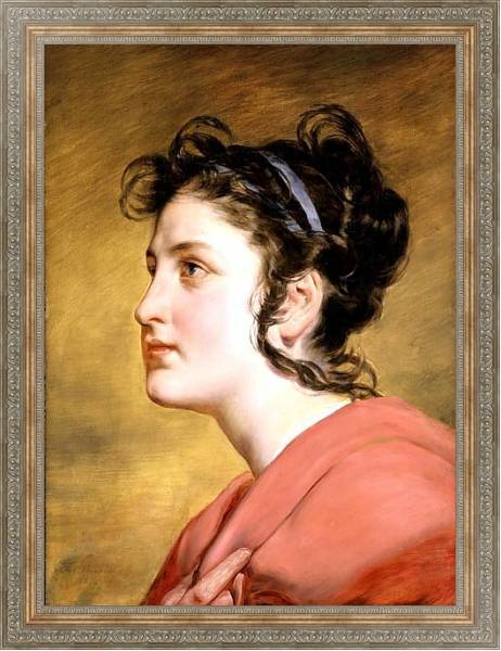 Постер Портерт молодой девушки с типом исполнения На холсте в раме в багетной раме 484.M48.310