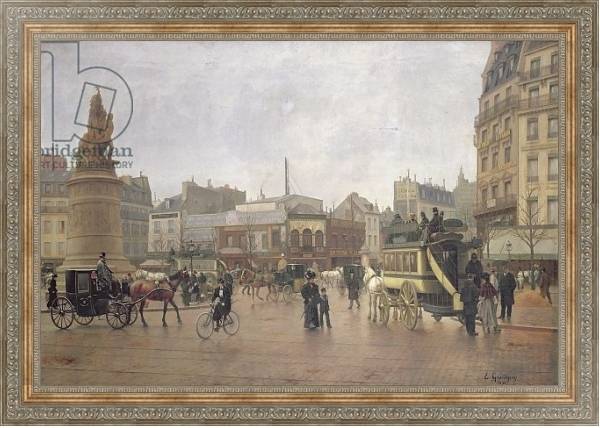 Постер La Place Clichy, Paris, 1896 с типом исполнения На холсте в раме в багетной раме 484.M48.310