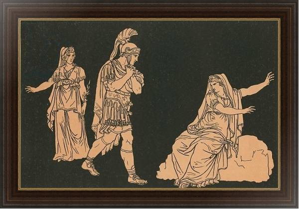 Постер Aeneas and the shade of Dido с типом исполнения На холсте в раме в багетной раме 1.023.151
